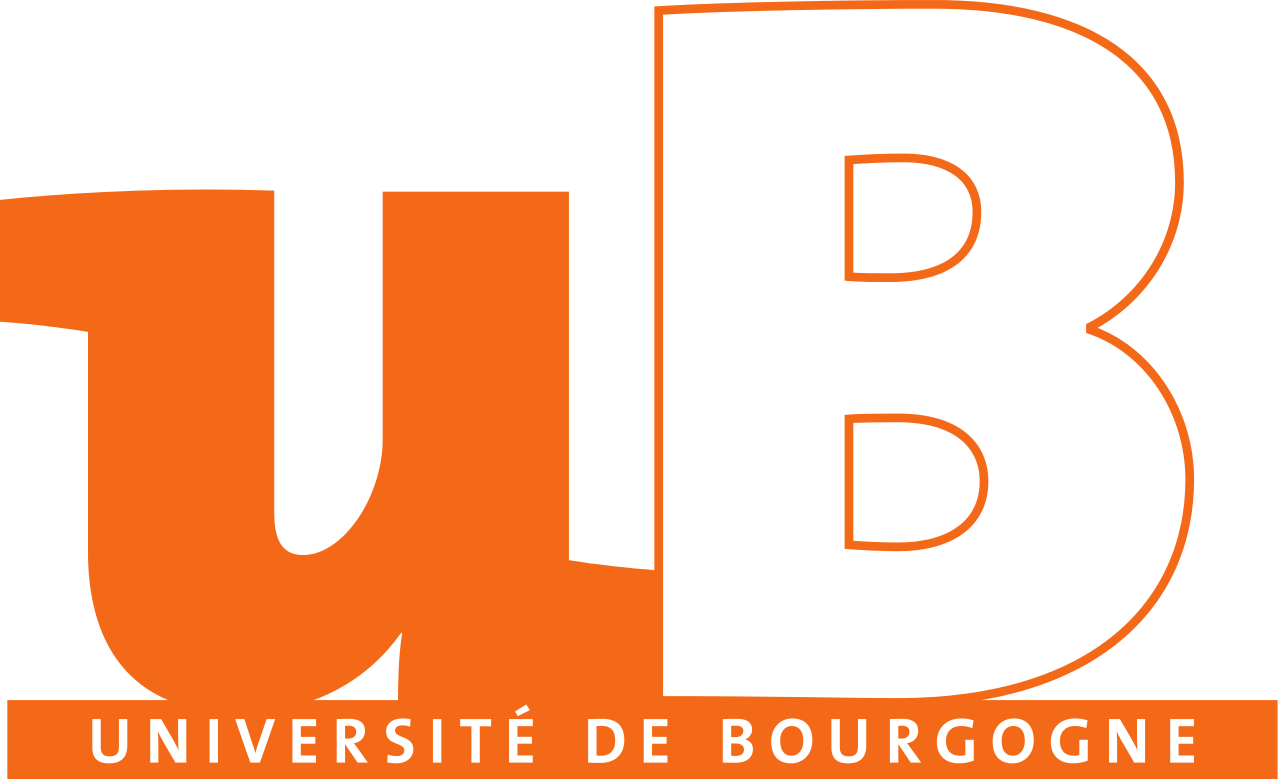 Logo de l'Université de Bourgogne qui représente un joli u orange avec un B blanc à contour orange